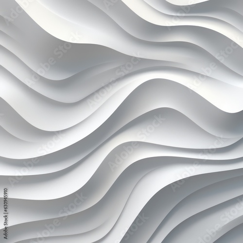 Wavy white paper art texture for background