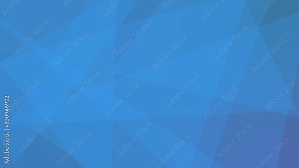 Blue moving animated shapes abstract background floating triangles.