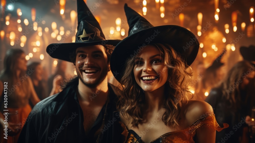 Halloween party between friends on Halloween festival celebration. Halloween party between friends on Halloween festival celebration.