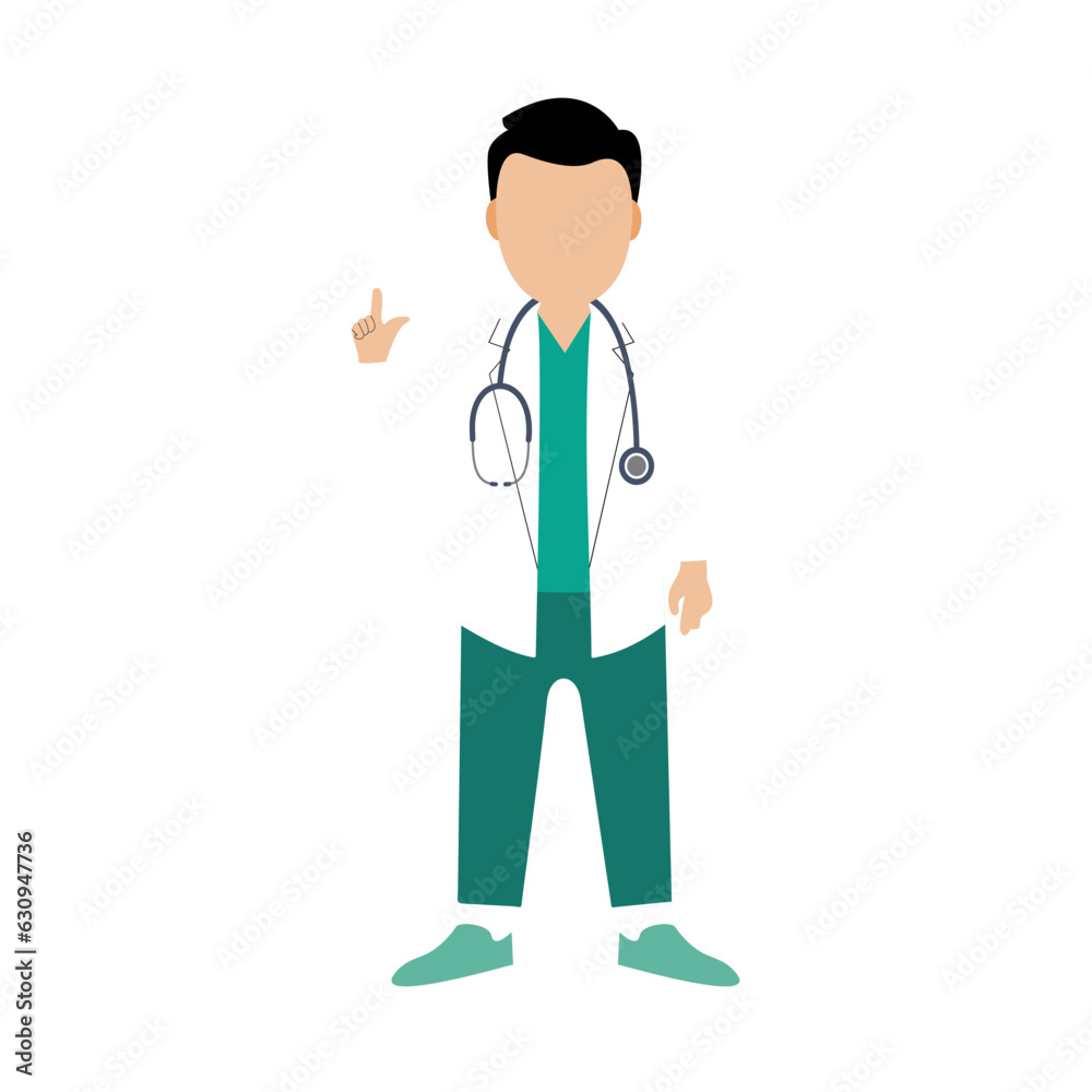 Fototapeta premium Medical people flat illustration vector element