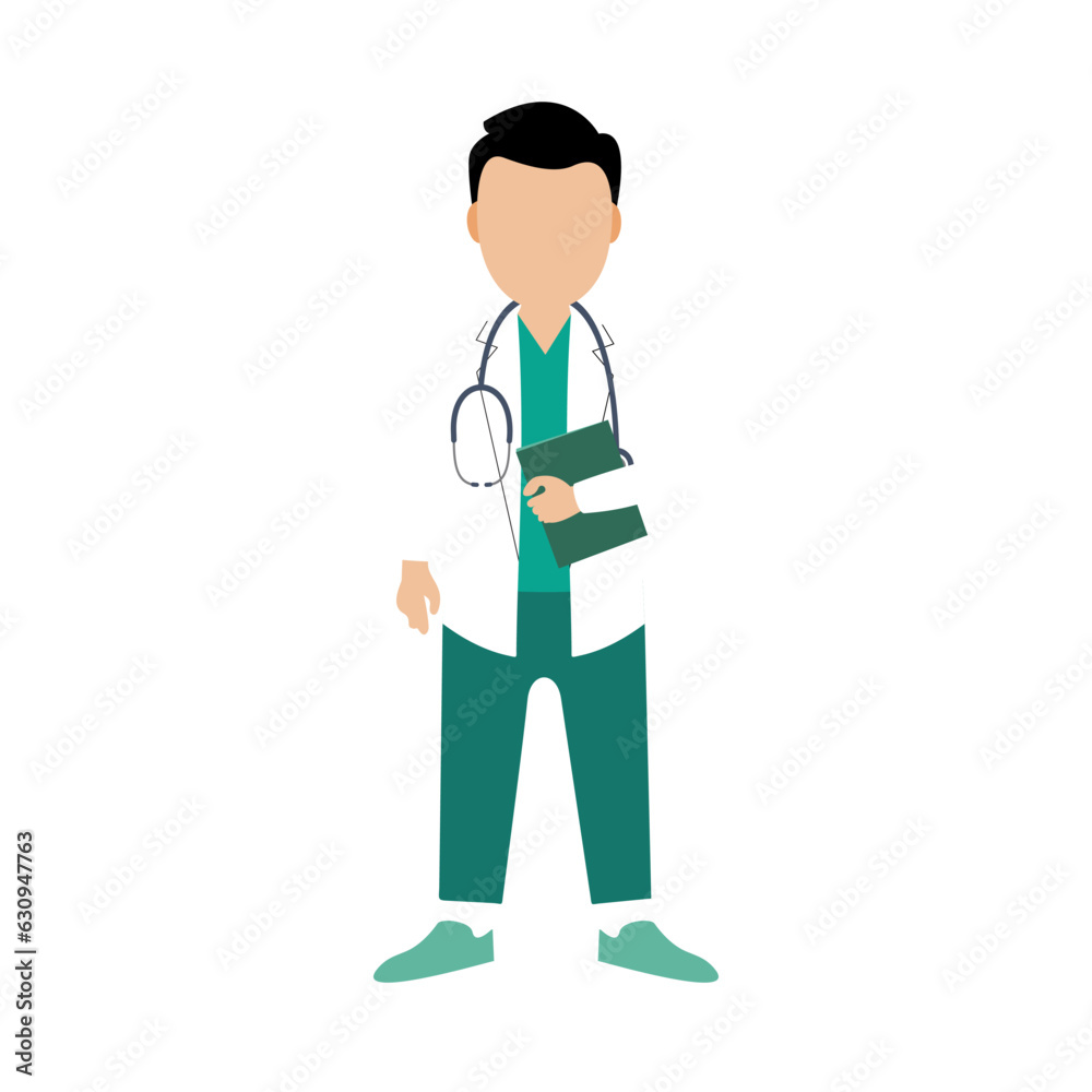 Medical people flat illustration vector element