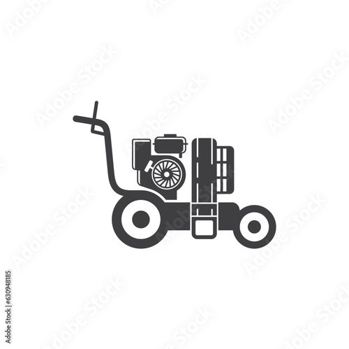 illustration of leaf blower, gardener equipment, vector art. 
