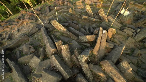 Megalithic sites Gunung Padang, Cianjur, West Java, Indonesia photo