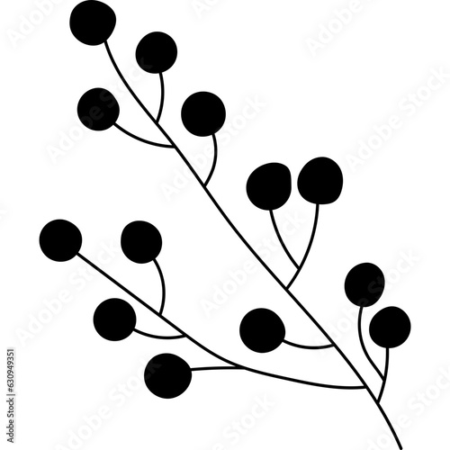 Branch Rowan Berry Silhouette