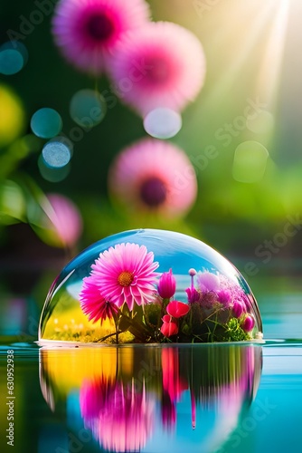flowers in water