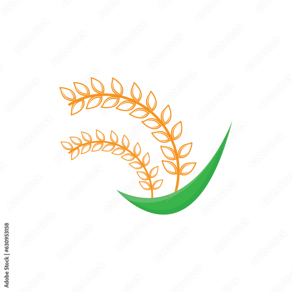Rice Logo, Farm Wheat Logo Design, Vector Wheat Rice Icon Template Retro Vintage Illustration Rice Logo, Farm Wheat Logo Design, Vector Wheat Rice Icon Template Retro Vintage Illustration