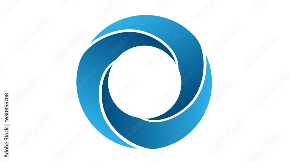 4K animation of a swirly logo ( blue ) | mov, no background 4K animation of a swirly logo ( blue ) | mov, no background
