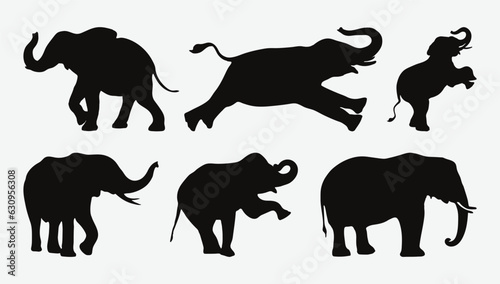 Graceful Giants: Majestic Elephant Silhouettes to Elevate Your Designs