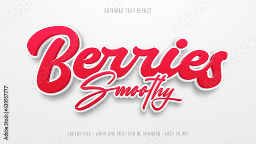 Juice 3d style editable text effect, fruits text style