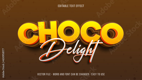 Editable text effect chocolate mock up