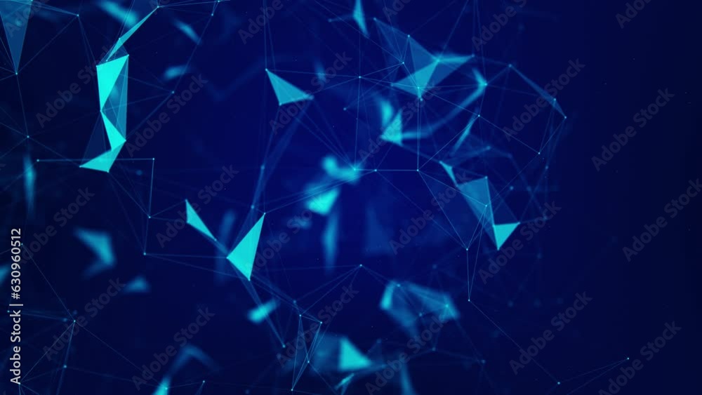 Abstract polygonal Network technology background. dots lines. network connection space low Poly Data concept. branding, science, wallpaper, graphic design. Blockchain, Big Data, Network Security.