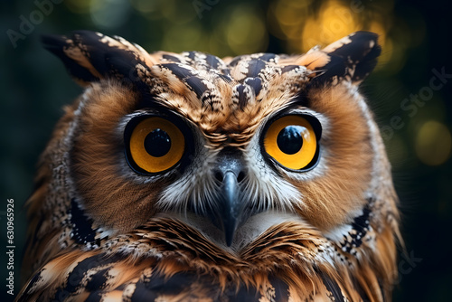 An owl turning its head photo