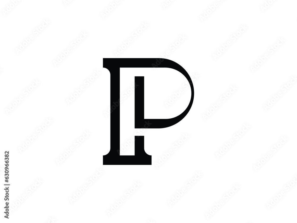 stylish letter P monogram logo design stylish letter P monogram logo design