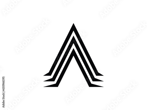 monogram letter AAA logo design