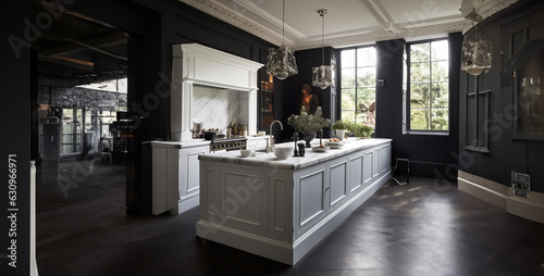 luxury kitchen interior. Generative Ai content