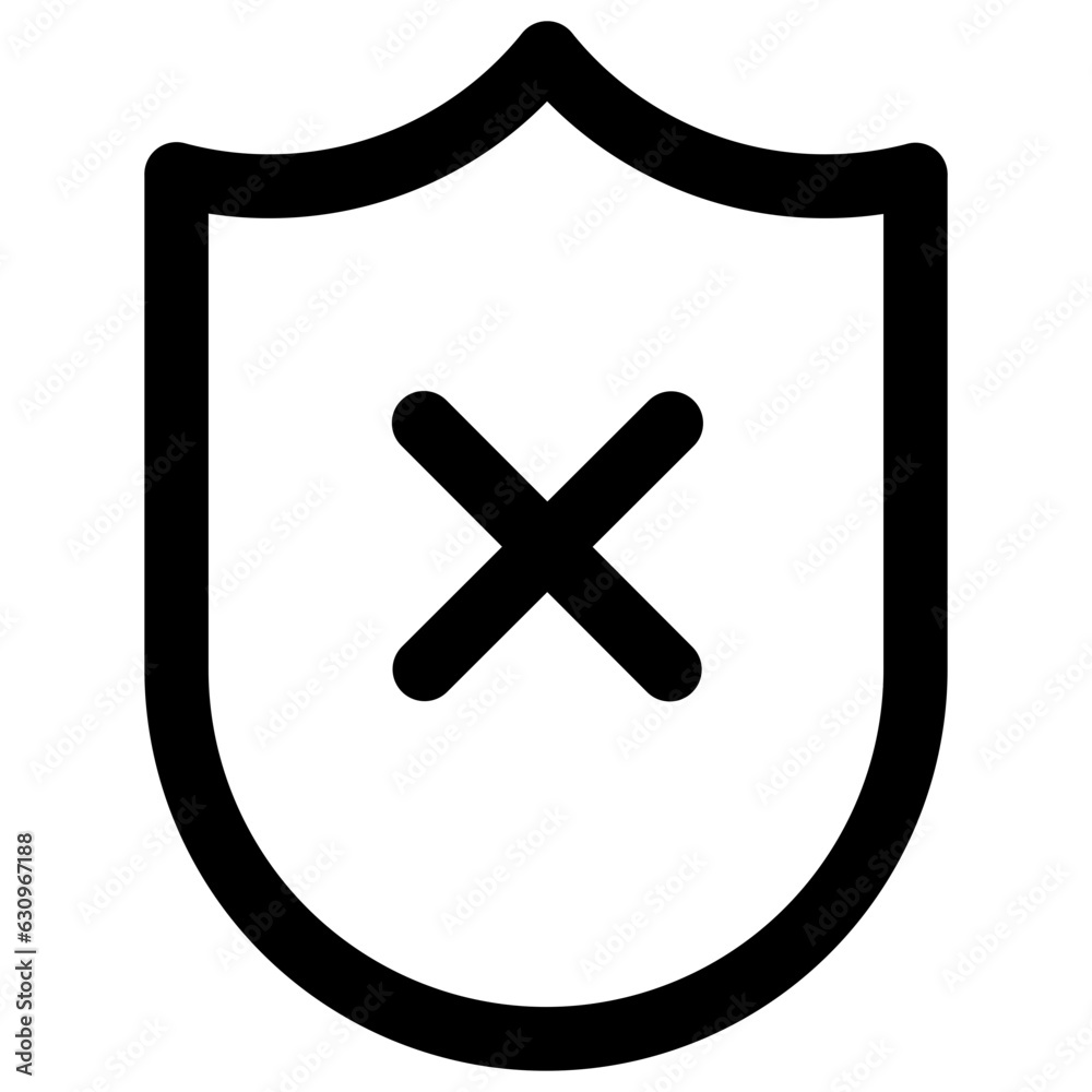 Obraz premium Security risk shield icon