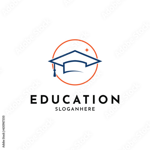 Education Logo Design Creative Idea With Circle