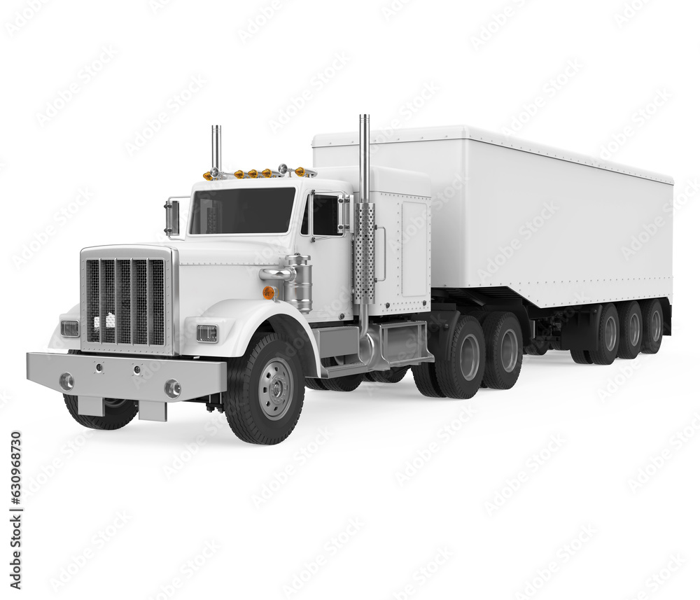 Trailer Truck Isolated