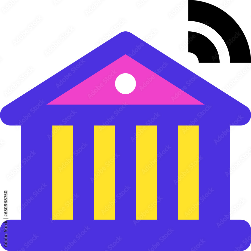 Obraz premium online banking flat icon