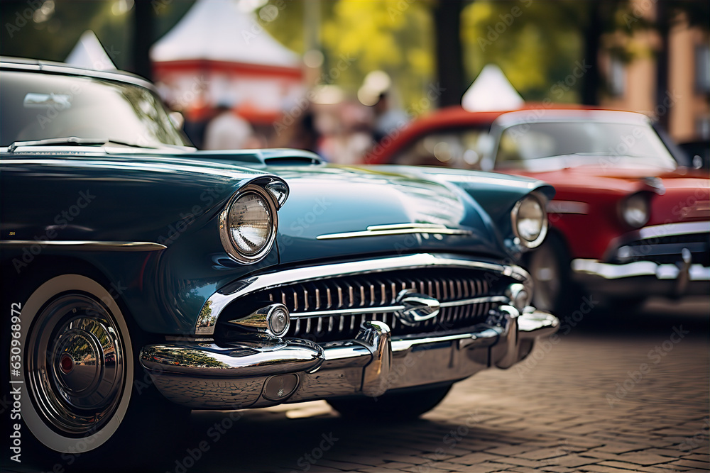 Vintage Vibes, Classic Car Show with Retro Vehicles