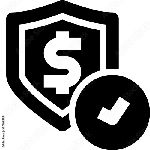 reliability financial black solid icon