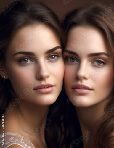 Portrait of beautiful two women © Ravindu