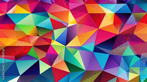 Colorful geometric pattern of triangles