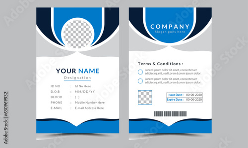 Modern and creative professional corporate id card template design for Office employee and Others. Simple fresh identity card design template bundle.
