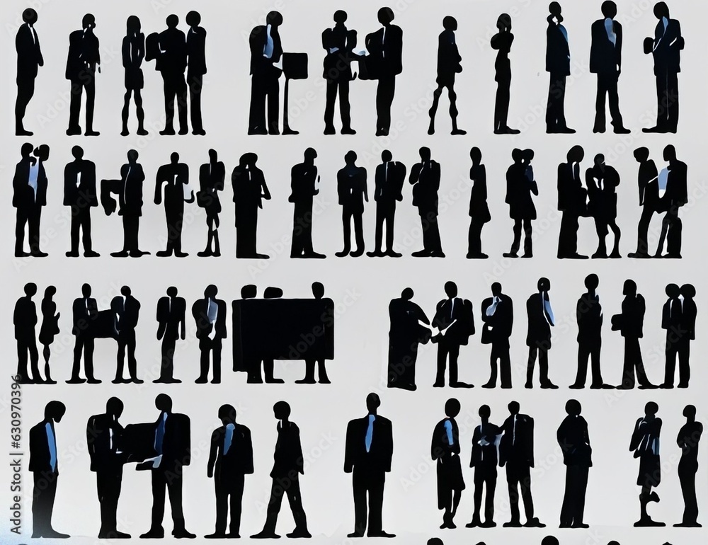 business people silhouettes generative ai