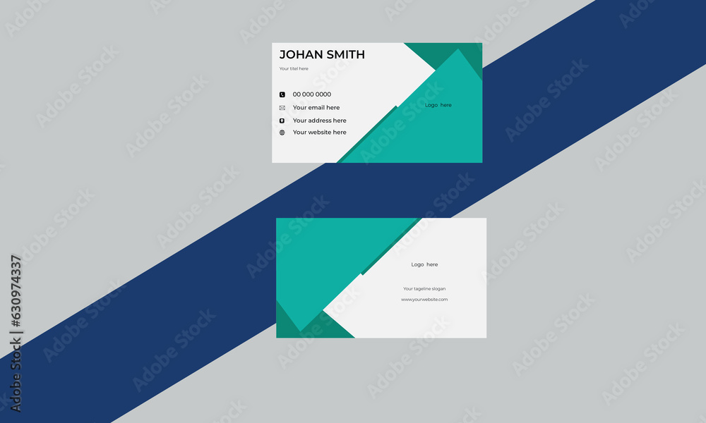 Clean professional business card template, visiting card