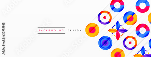 Vibrant and eye-catching vector background featuring a grid of colorful circles arranged in a patterned composition, perfect for modern and trendy designs