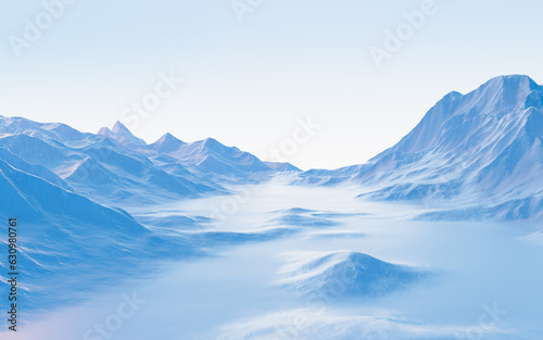 Abstract mountains background, 3d rendering. © 婷婷 季