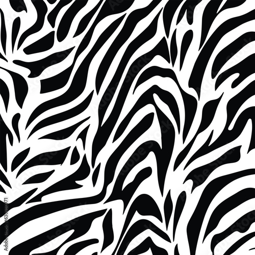 Animals jungle tiger zebra fur texture pattern seamless repeating white black