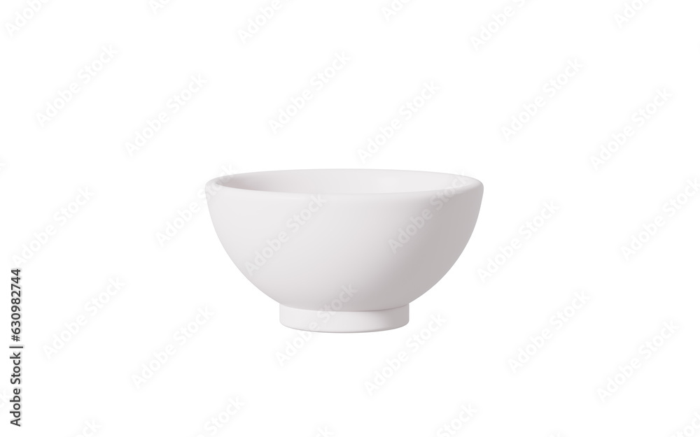 White bowl model, 3d rendering. White bowl model, 3d rendering.