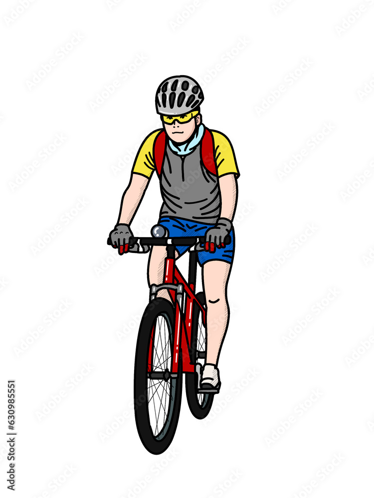 Fototapeta premium riding a bike