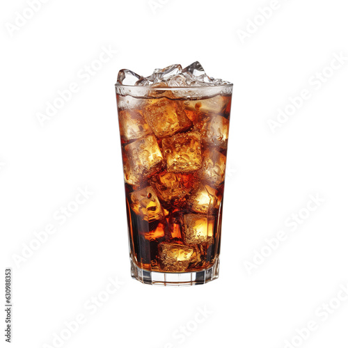 Ice coffee on transparent png