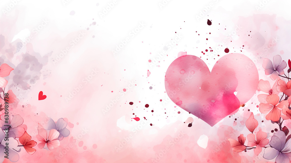 watercolor heart background