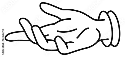 Human palm gesture. Magic spell hand icon