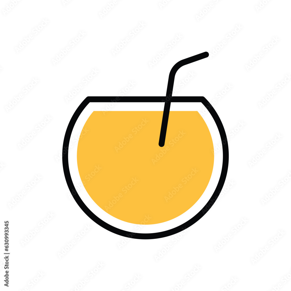 Coconut Juice icon vector stock illustration. Coconut Juice icon vector stock illustration.