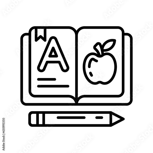 Book icon in vector. Illustration