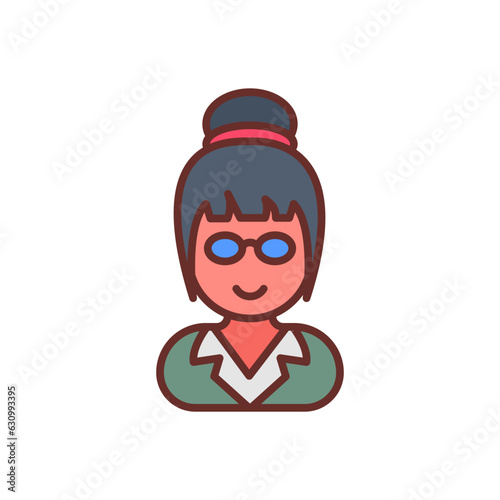 Teacher icon in vector. Illustration