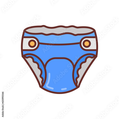 Diaper icon in vector. Illustration