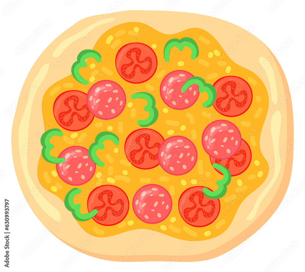 Naklejka premium Raw pizza icon. Traditional italian food cooking