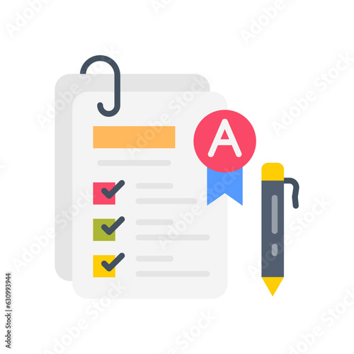 Result Card icon in vector. Illustration