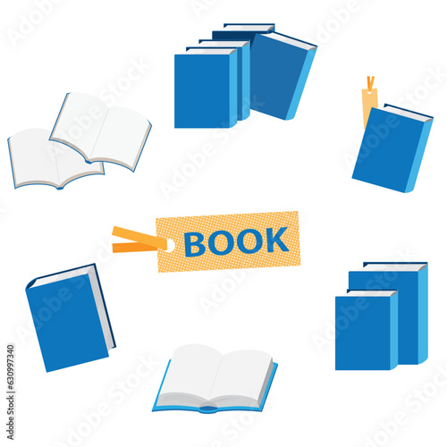 読書のイラストセット