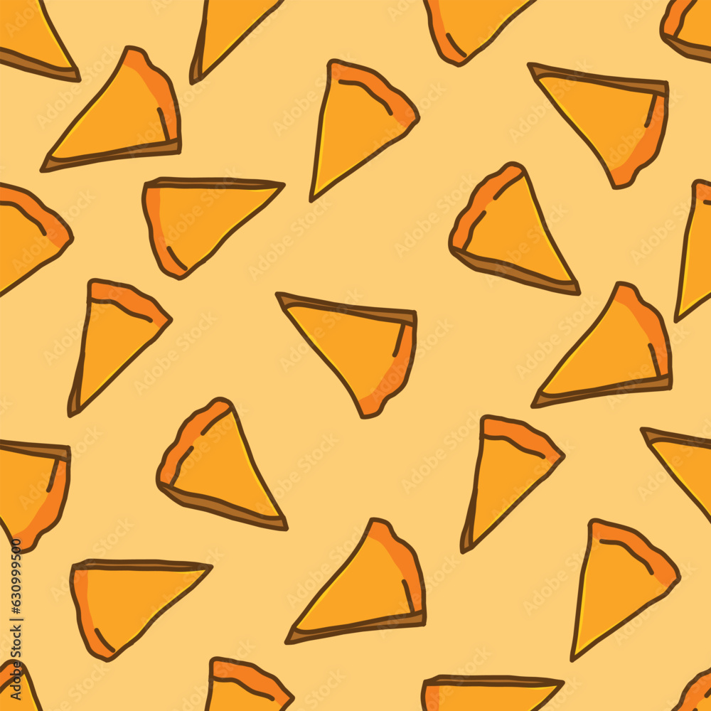 vector seamless background of pie cake