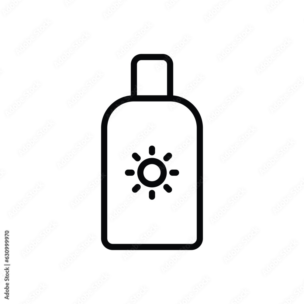 Sun Lotion icon vector stock illustration. Sun Lotion icon vector stock illustration.