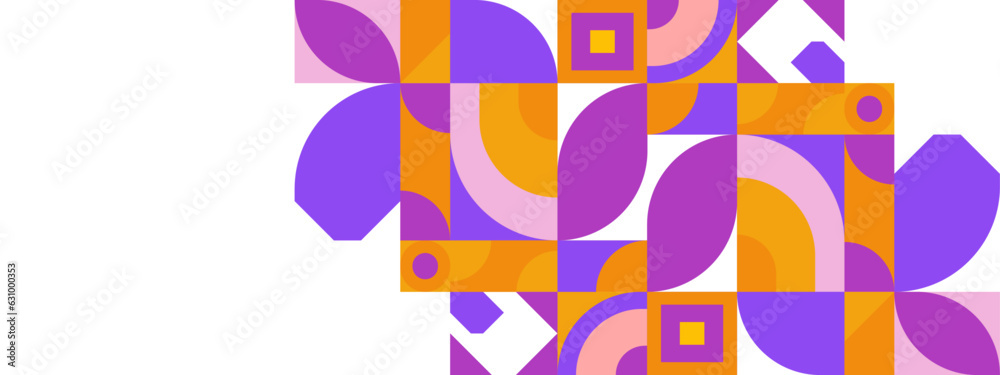 Vector illustration vector graphic of colorful square geometric template good for banner design