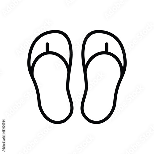 Flipflop icon vector stock illustration.