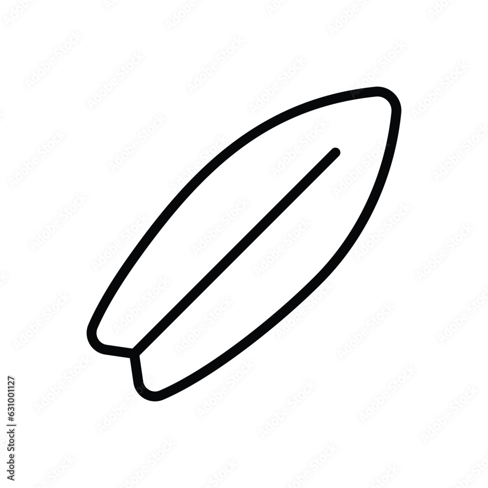 Surfboard icon vector stock illustration. Surfboard icon vector stock illustration.